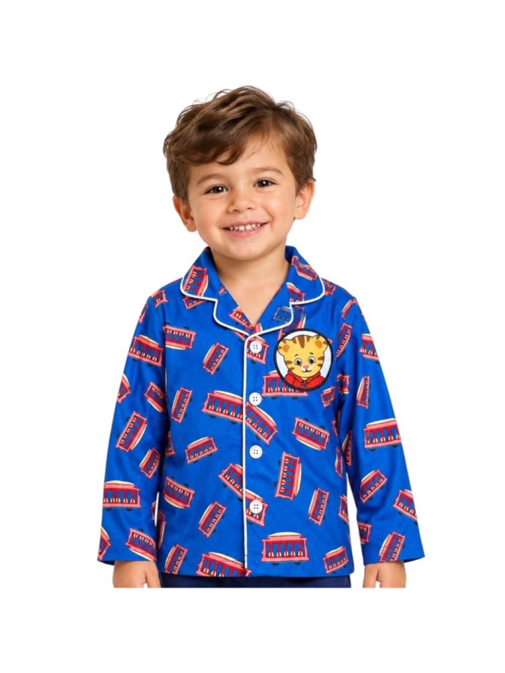 NWT Daniel Tiger’s Neighborhood Trolley Pajama Top 3T Blue